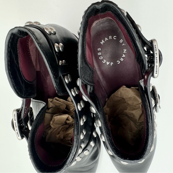 Marc by Marc Jacob’s Carroll Black Studded Ankle Booties - Picture 8 of 11